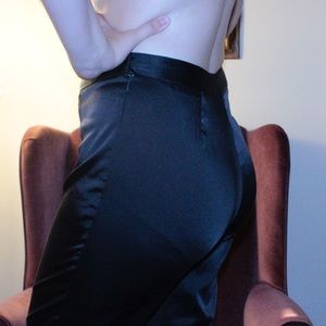 Satin high waisted pants